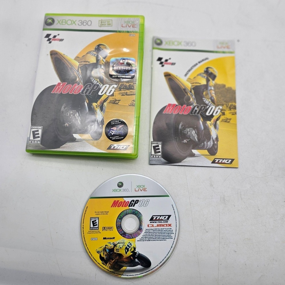 MotoGP 06 Microsoft Xbox 360 CIB Complete THQ Racing Video Game NTSC E Sports